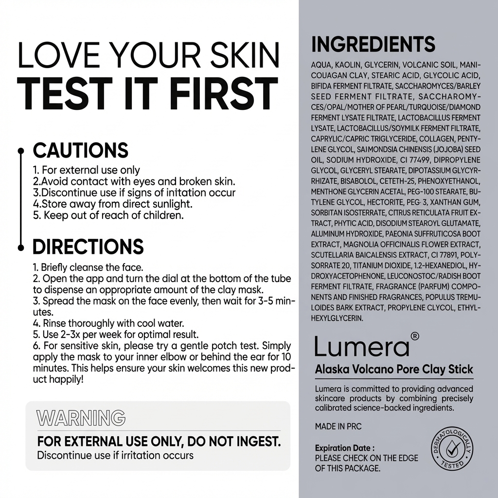 Lumera® Alaska Volcano Pore Clay Stick