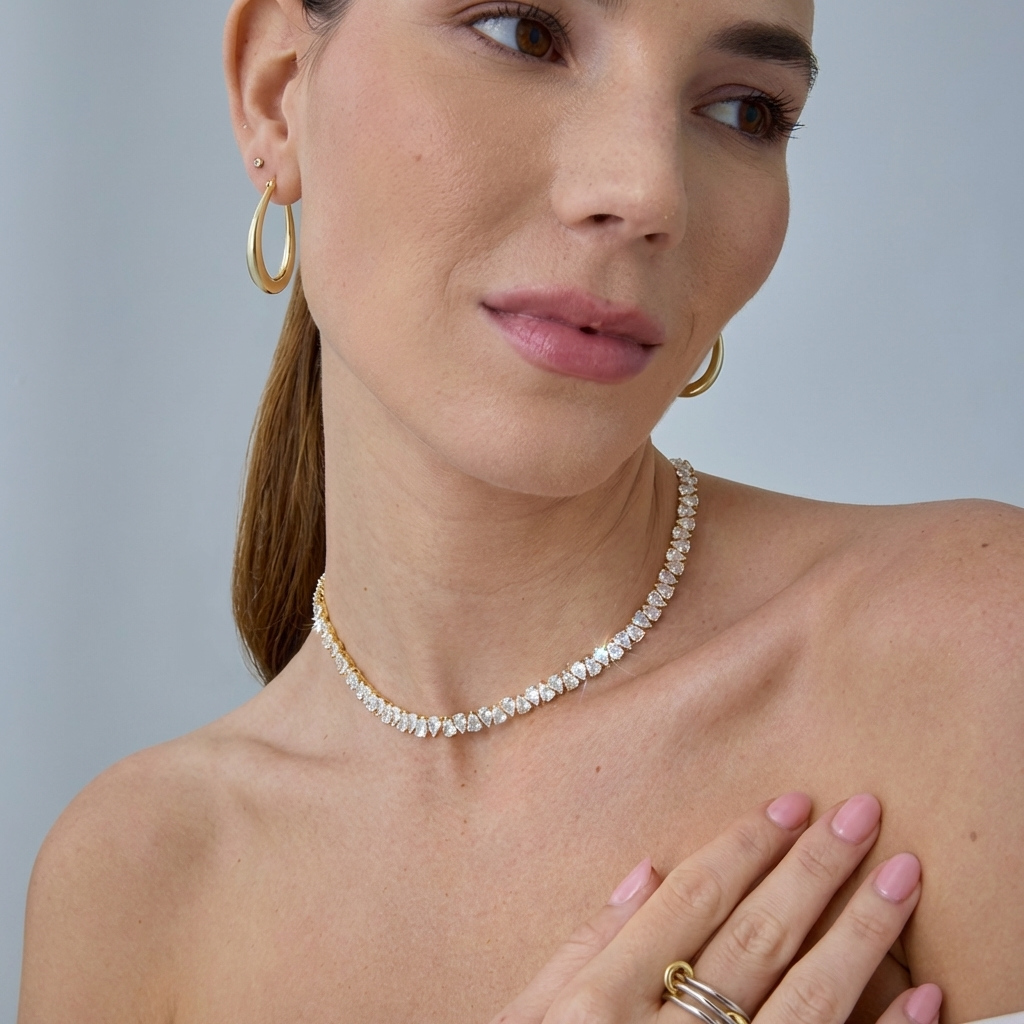 Lumera® 14K Gold-Plated Tennis Necklace