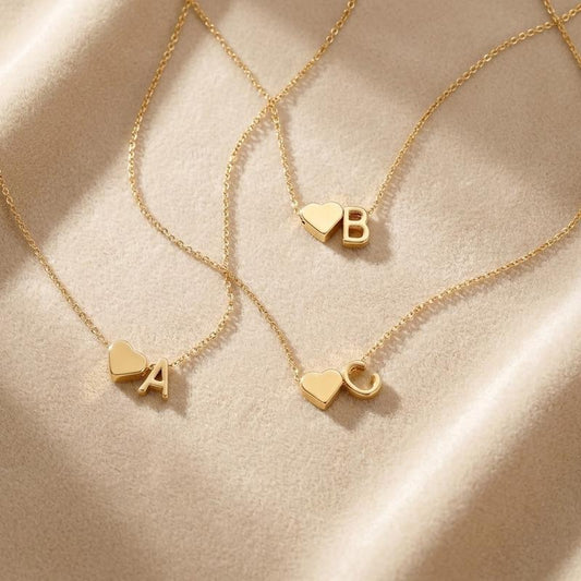 Lumera® 14K Gold-Plated Heart Initial Necklace