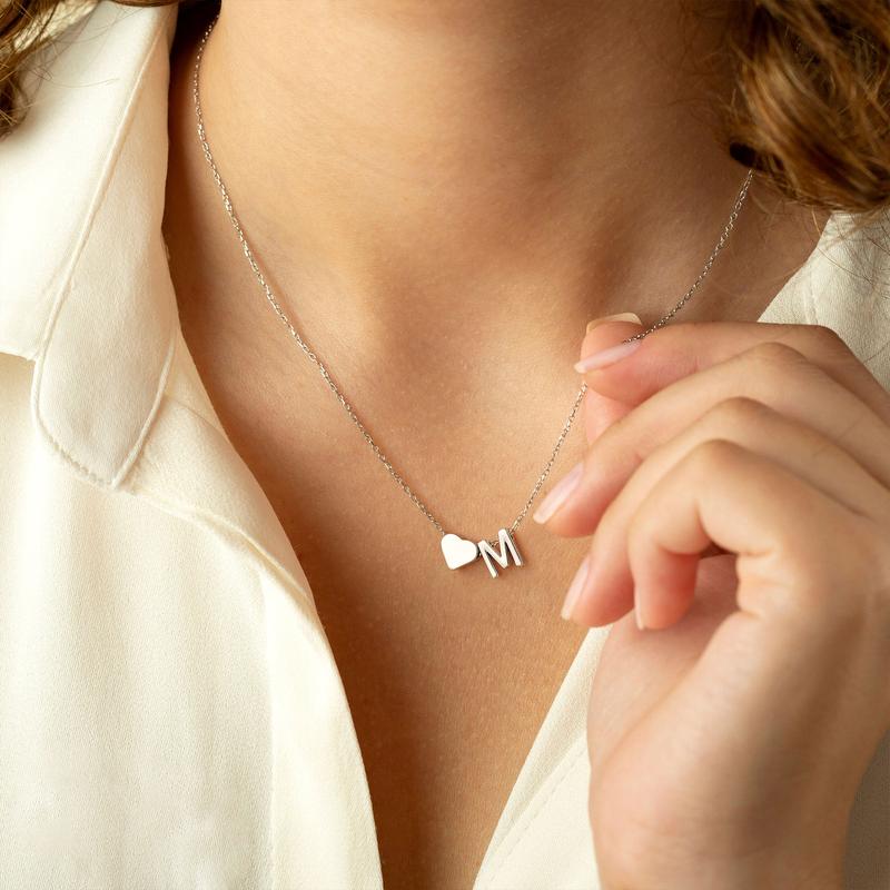 Lumera® 14K Gold-Plated Heart Initial Necklace