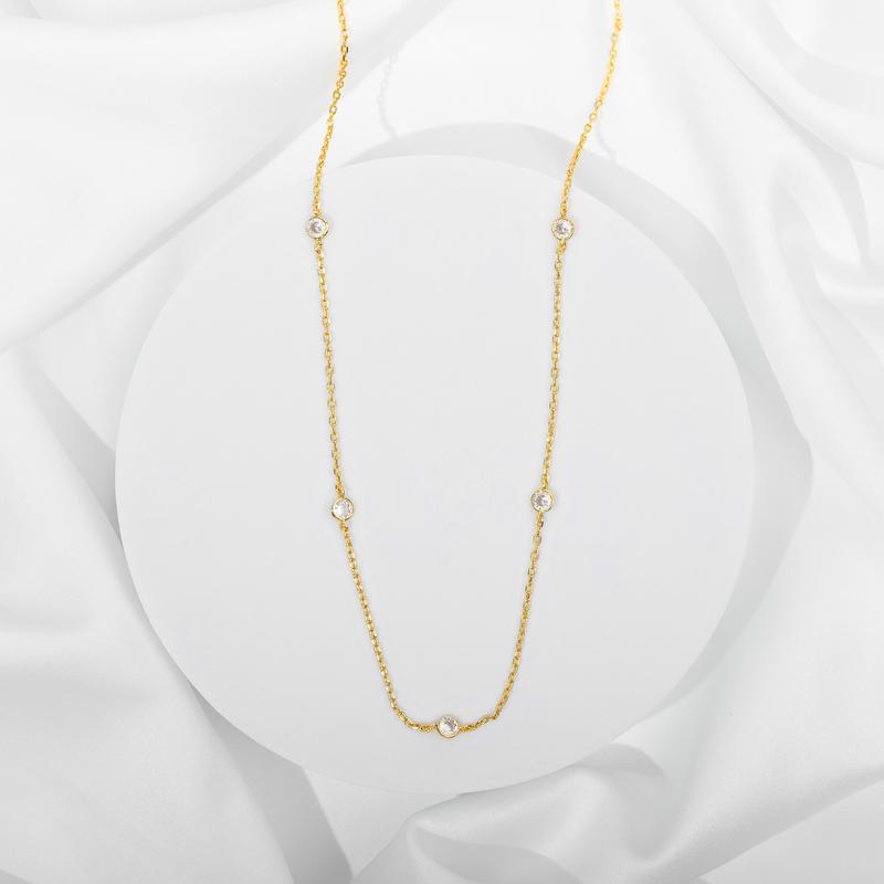 Lumera® 14K Gold-Plated Dainty Station Necklace