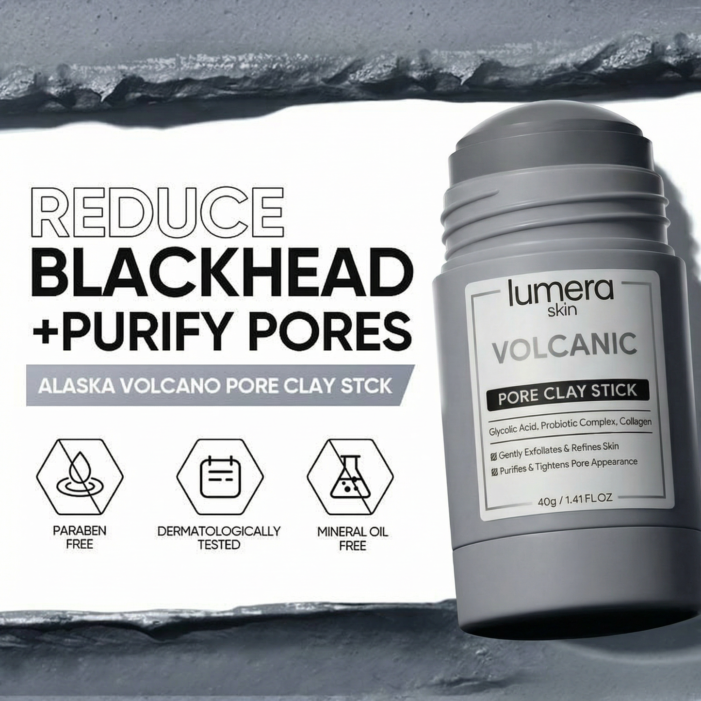 Lumera® Alaska Volcano Pore Clay Stick